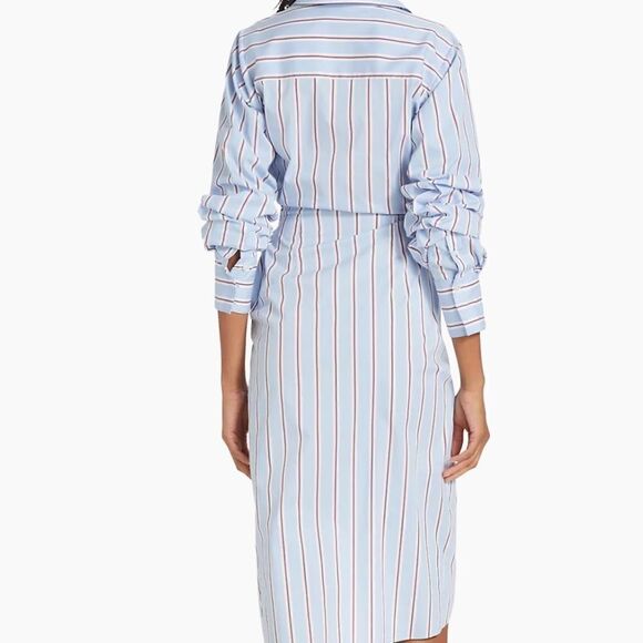 Veronica Beard Afton Draped Shirtdress size size 0 $498 NEW - Picture 5 of 10